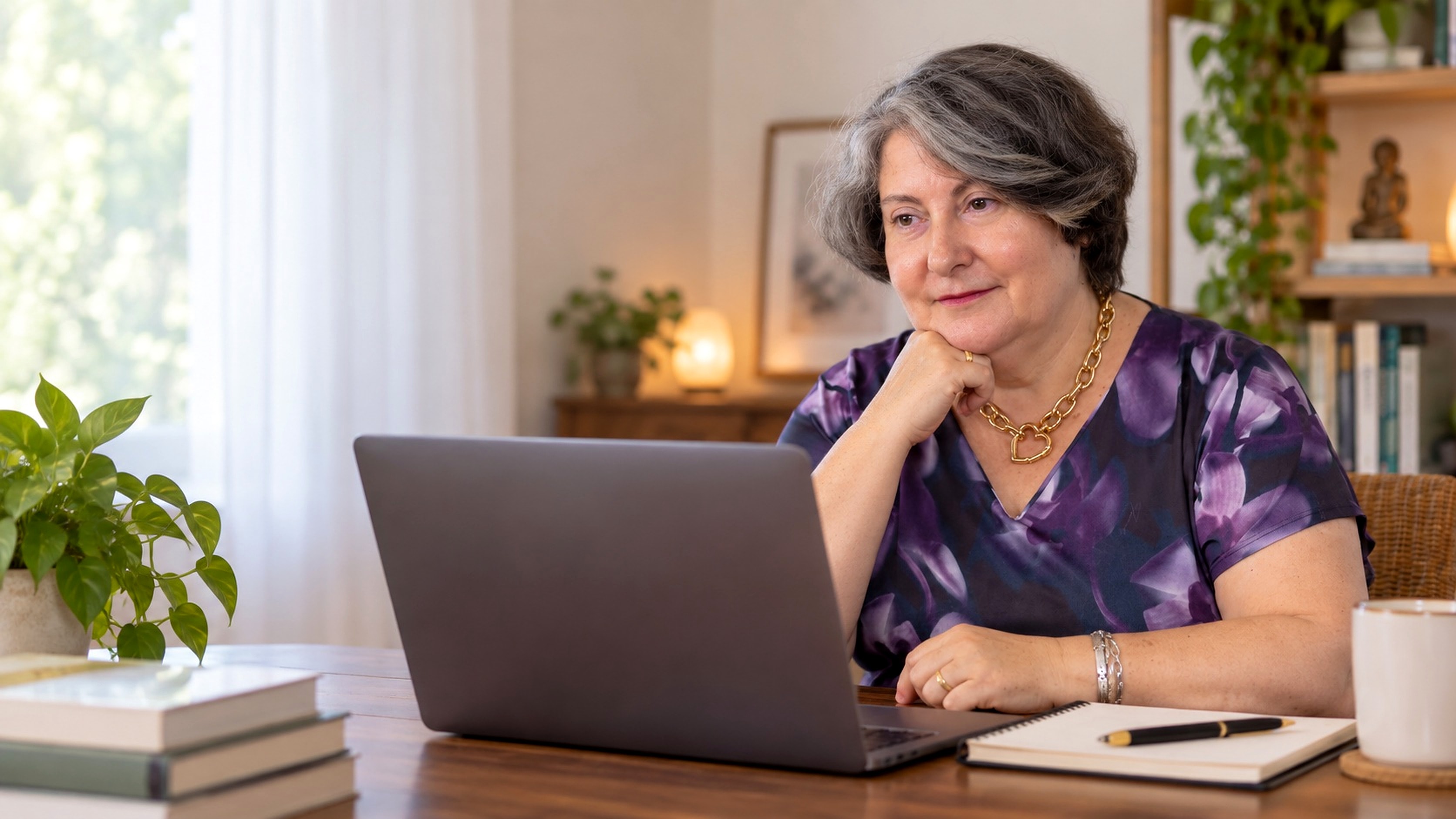 Lubélia de Paula em um momento de escuta durante uma sessão online